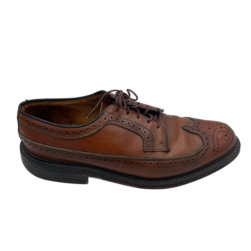 O'Sullivan's Shoes Mens Size 8D Brown Leather Longwing Brogue Dress Oxford